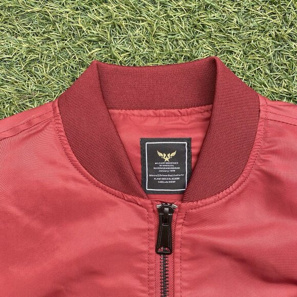 Military Industries By Unsocial Mens Bomber Jacket‎ Black XL Full Zip Nylon - Picture 10 of 11